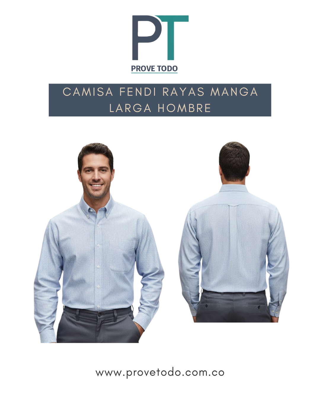 CAMISA FENDI RAYAS MANGA LARGA HOMBRE