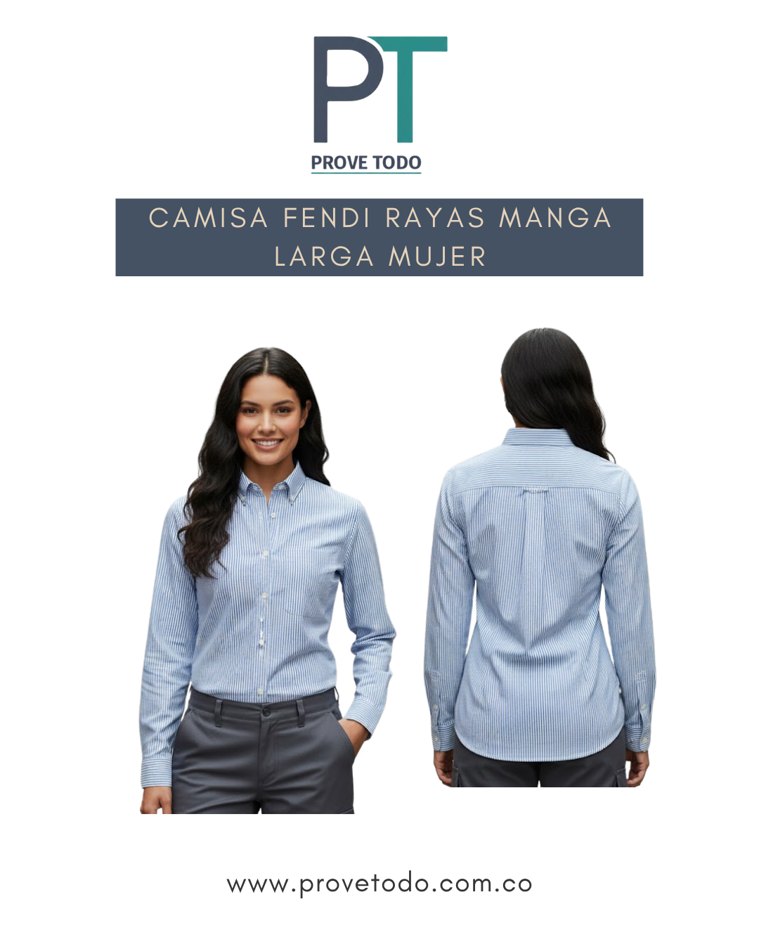 CAMISA FENDI RAYAS MANGA LARGA MUJER