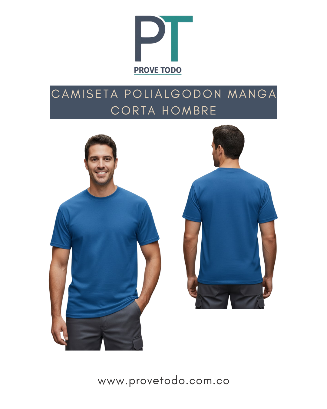 CAMISETA POLIALGODON MANGA CORTA HOMBRE