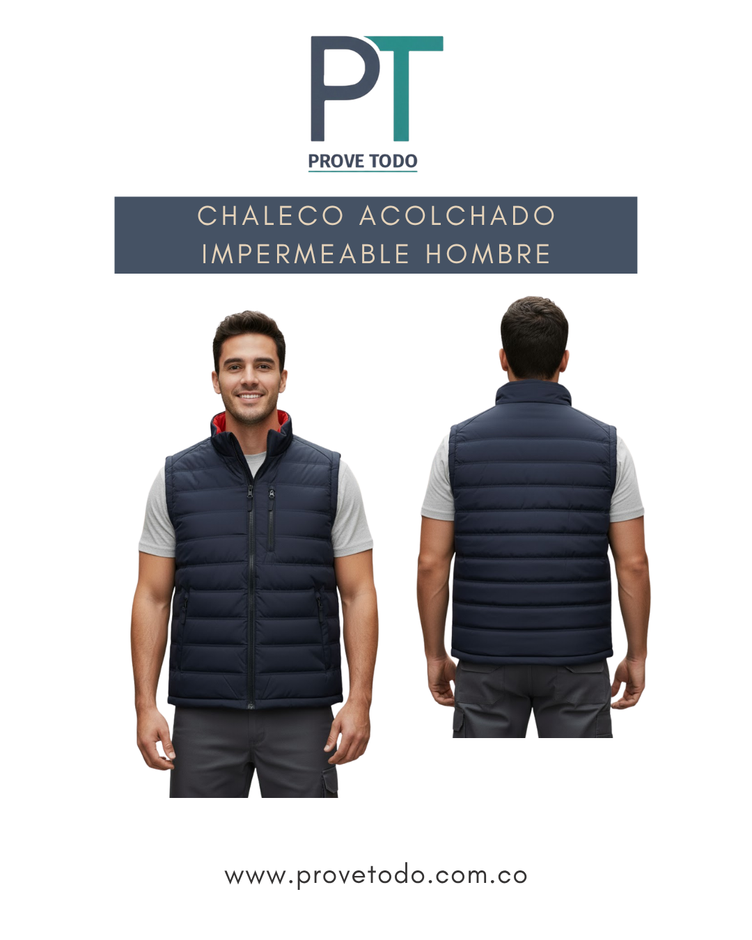 CHALECO ACOLCHADO IMPERMEABLE HOMBRE