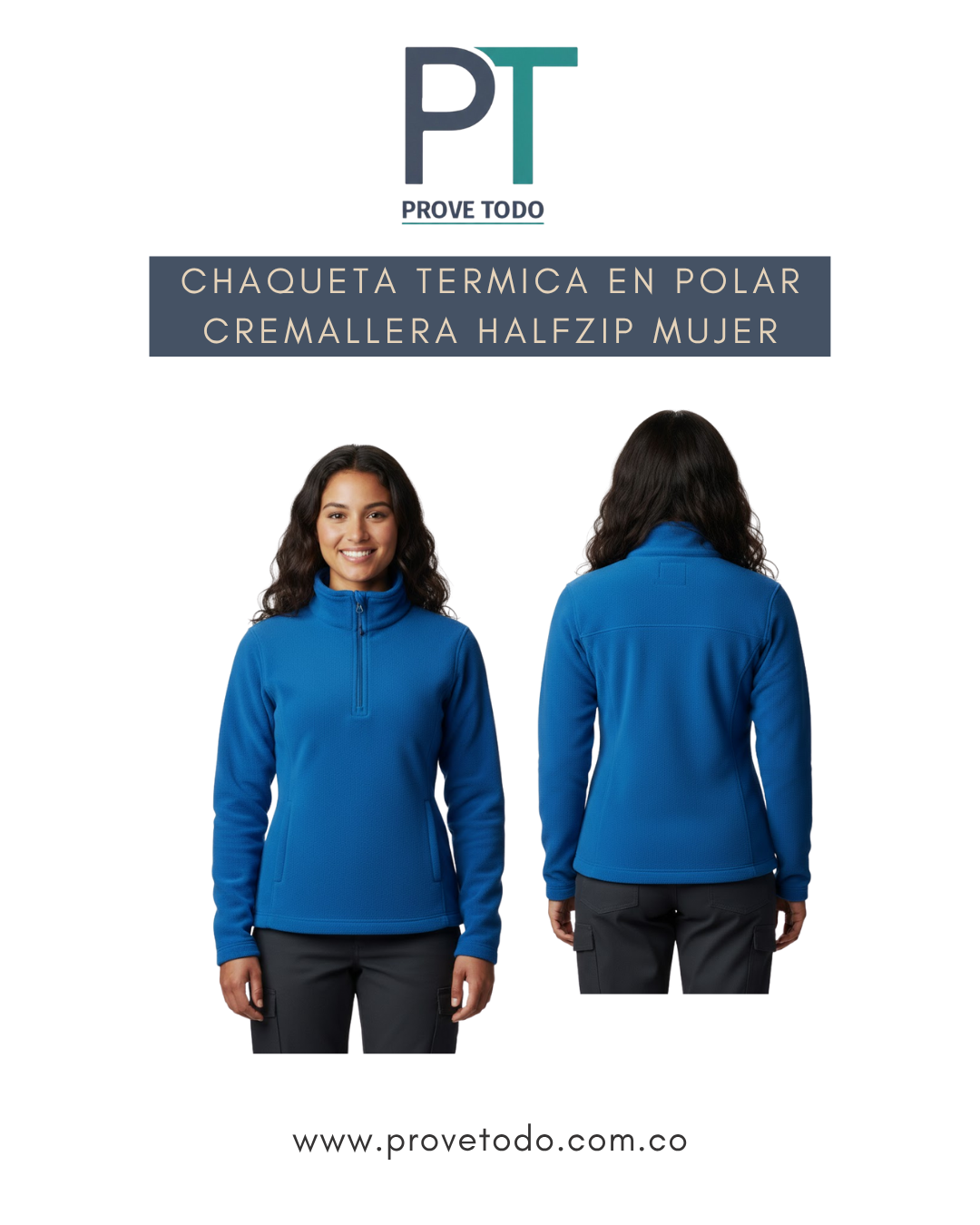 SACO TERMICO EN POLAR CREMALLERA HALFZIP MUJER