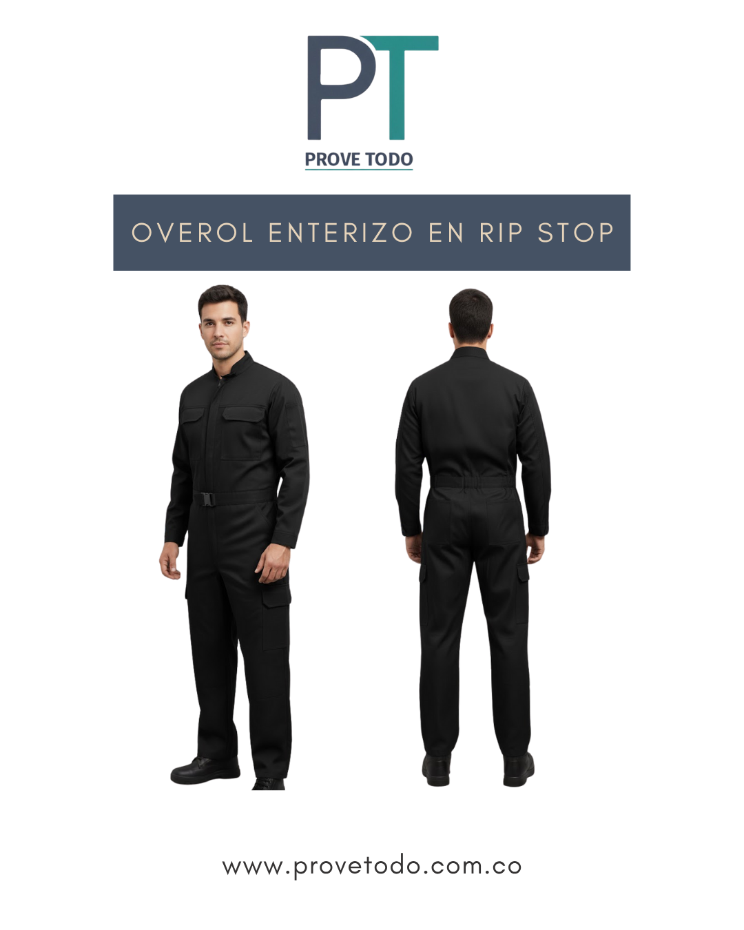 OVEROL PILOTO EN DRIL RIP STOP