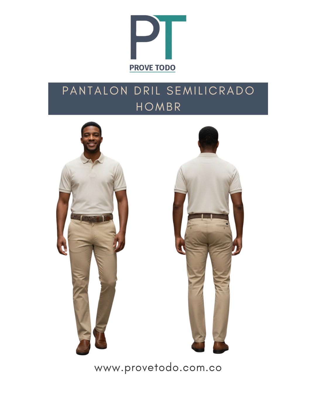 PANTALON DRIL SEMILICRADO HOMBRE