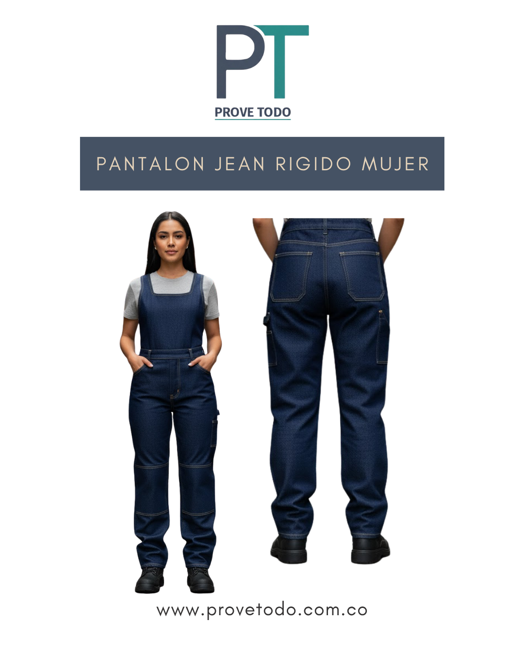 PANTALON JEAN RIGIDO MUJER