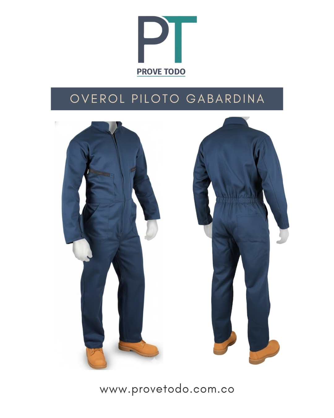 OVEROL PILOTO GABARDINA